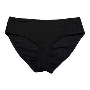 Sea Level Swim Black‎ Textured High Waist Bikini Bottoms Size 4 NWOT